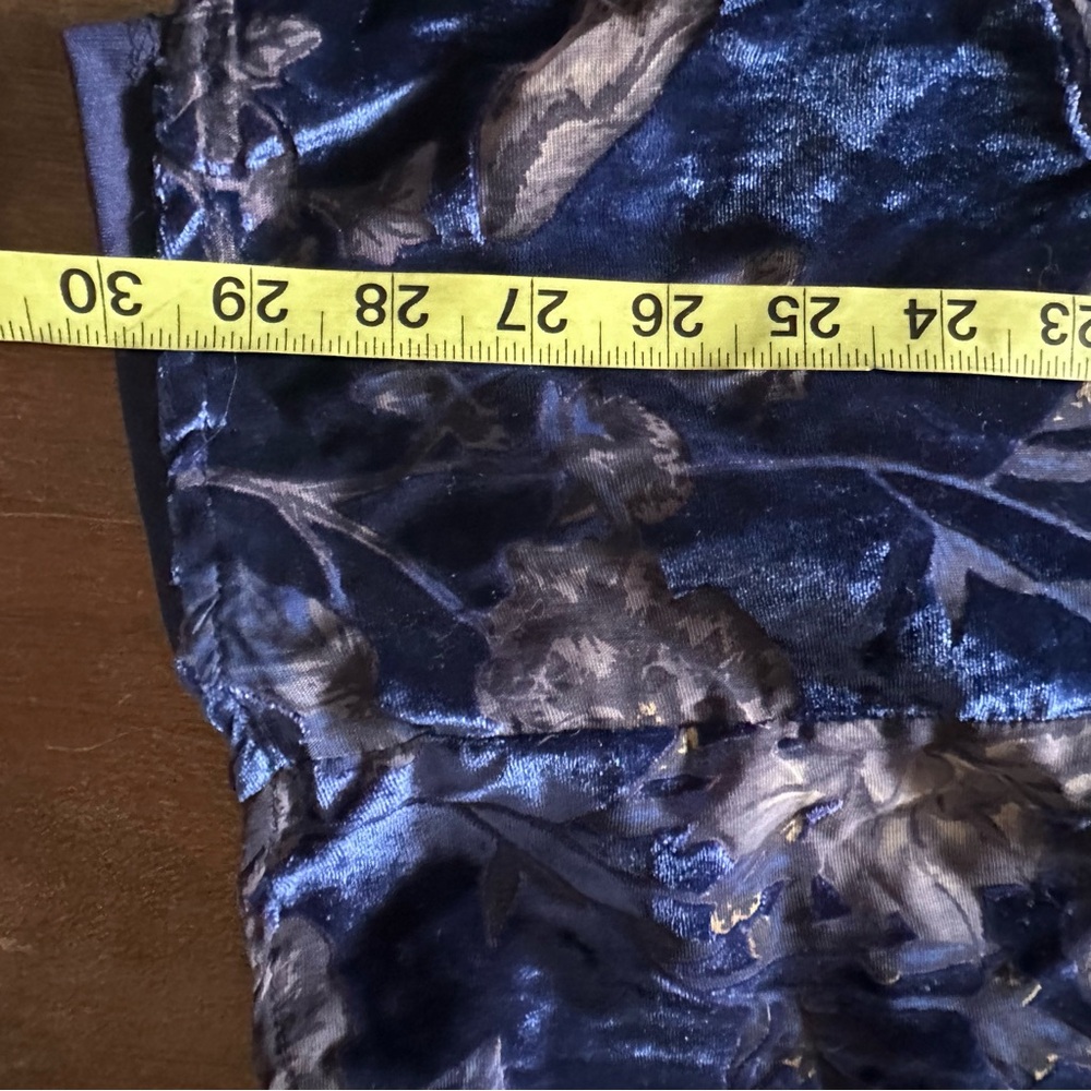 Lulus crushed velvet burnout mini dress blue black bra‎ top size M NWT - Picture 5 of 11